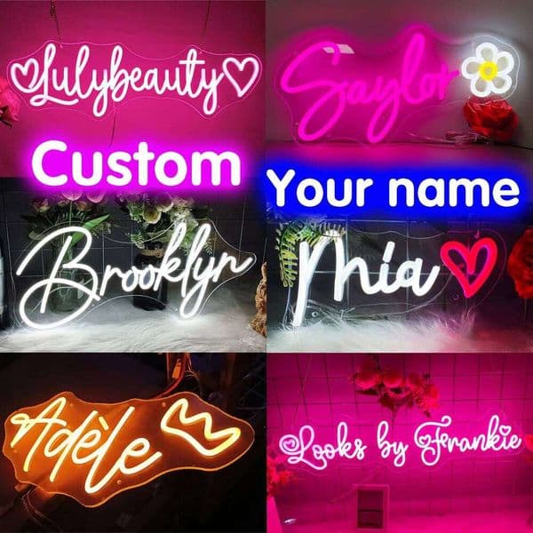 LED Custom Sign Light for Name Wedding Birthday Christmas Party Gift Personalized LED Dimmer Neon Personalised Home Decor C260107