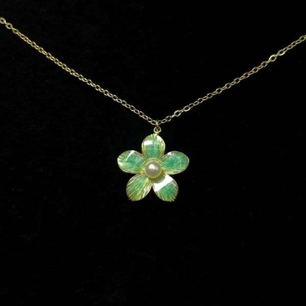 necklace Pendant Vintage Cherry Blossoms Summer Travel Flower Pearl Sweet 1 Necklace