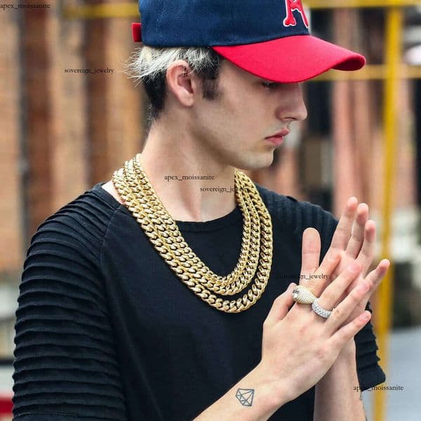 8mm/10mm/12mm/14mm/16mm Miami Cuban Link GRA Stainless Steel Mens 14K Gold Chains High Polished Punk Curb Necklaces