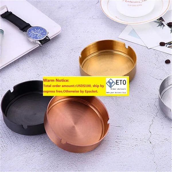 Wholesale Diameter 10CM Stainless Steel Ashtray ZZ