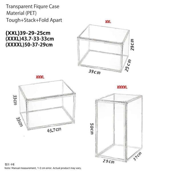 Extra Large Transparent Storage Box Display Cabinet Case for Shoes, Figures, Helmets, Books, and Bags Toy Organizer 26T0108