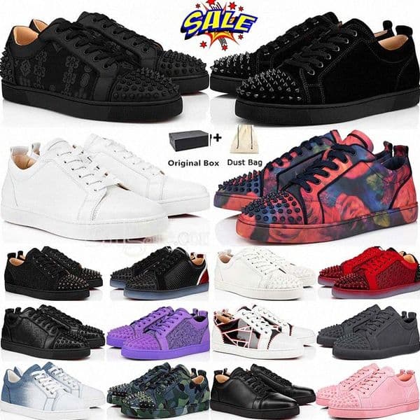 Designer shoes men women bottomeds sneakers luxury cut leather splike loafers vintage fashion rivets shoe lace up flat sneaker trainersruT3#