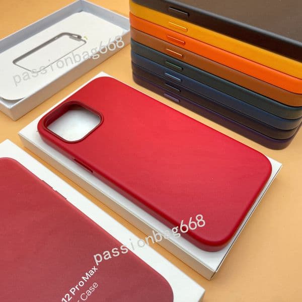 2026 Leather Magnetic Suction Animation Phone Case for iPhone 12 12Pro mini 12Pro Max Case Compatible with MagSafe PU Leather Cell Phone Case With retail package