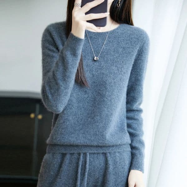 Women 100 Merino Wool Sweater Fashion ONeck Pullover Tops Basic Jumper Autumn Winter Woman Cashmere Knitted Blouse 260107