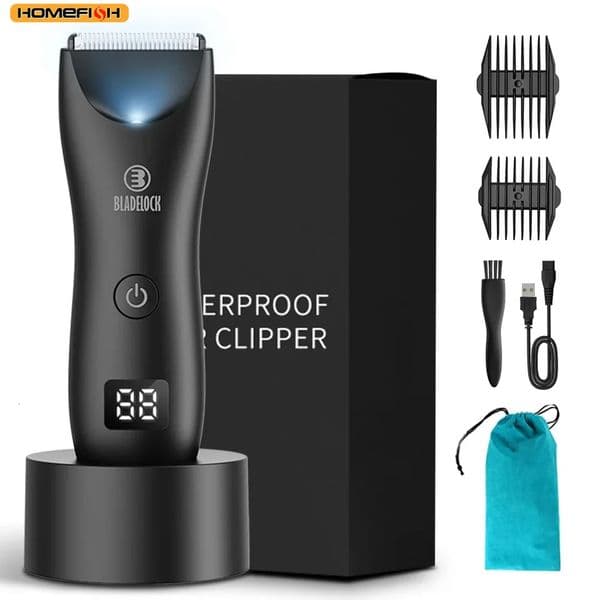 HOMEFISH Professional Groin Body Hair Trimmer Ball Shaver for Men Grooming Clipper Rechargeable Ceramic Epilator 260108