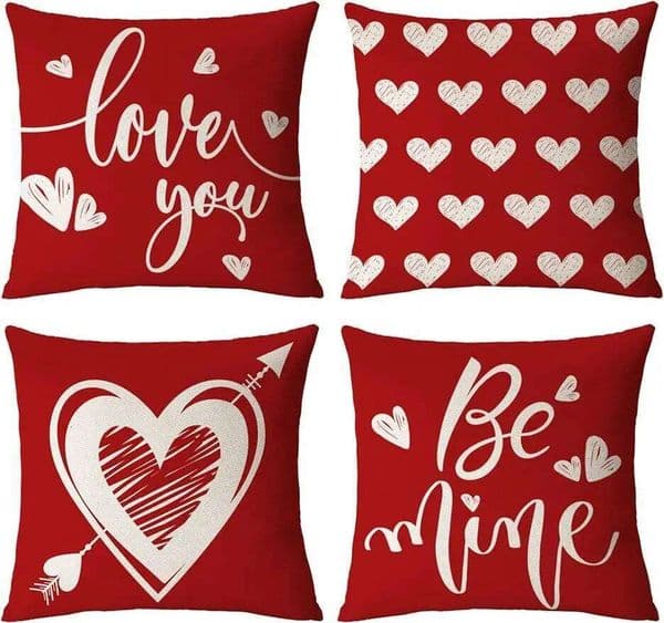 Happy Valentine's Day red love hug case wedding anniversary cushion cover home outdoor sofa 26T0108