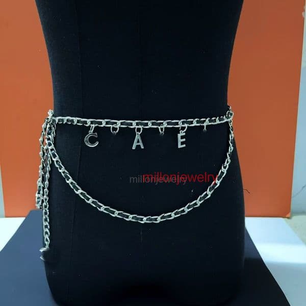 jewelry Women Belt Designer Metal Waist Chain Women's Fashion CHA Letter Waist Belt Braided Slim Leather Belt