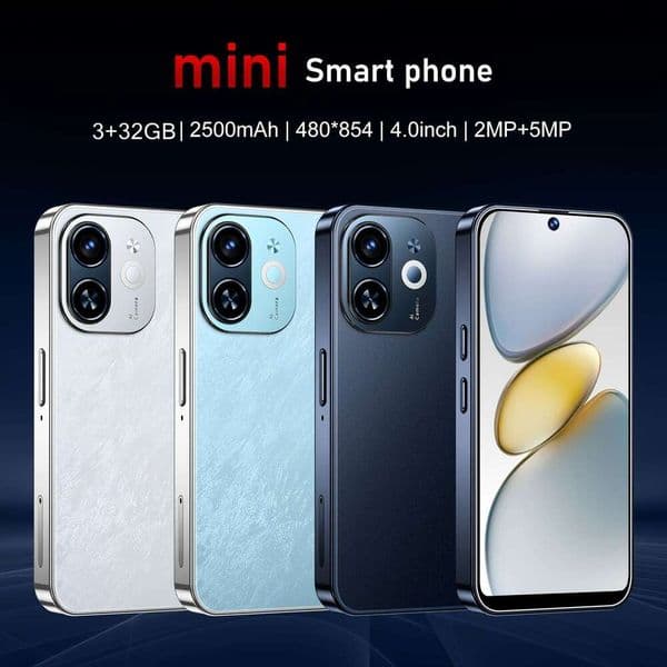 SANNAING Xs18 Mini Smartphone, 4.0 Inch Small Screen, 4G Network Dual SIM, Android System High Quality Pocket Cell Phone