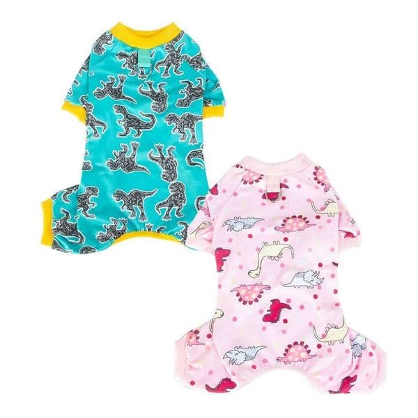 Dog Pajama Small Dogs Cotton Soft Material Stretchable Puppy Clothes for Chihuahua Yorkie Dinosaurs Design Pet Apparel XJ260108