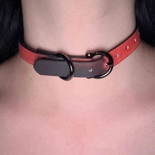 Y2K Fashion Gothic Leather Chain Choker Necklace for Women Men Trendy Vintage Neo-Gothic Collar Jewelry Accessories Gifts