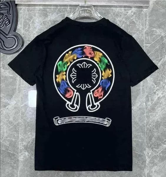 Cross Sanskrit Chromelys T-Shirt chrome shirt Designer t shirt Men Women Heats Printed Cotton Casual Chrome Tees Short Sleeve Streetwear Lightweight tops