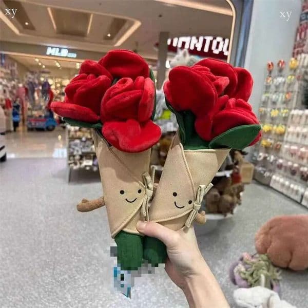2026 Jellys Cat Plush Toy British Fun Bouquet Handheld Flowers Beautiful Rose Doll Proposal Gift online