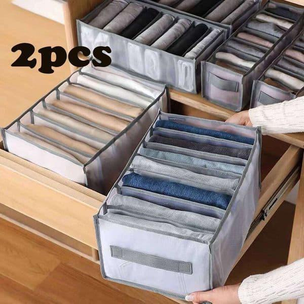 Closet folding underwear partition drawer jeans wardrobe storage box clothes 26T0108