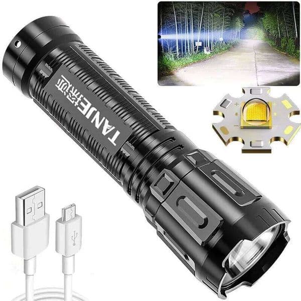 Ultra Bright Flashlight ABS Strong Focusing Led Flash Light Rechargeable Zoom Xenon Forces Outdoor Multi-function Torch 26L0108