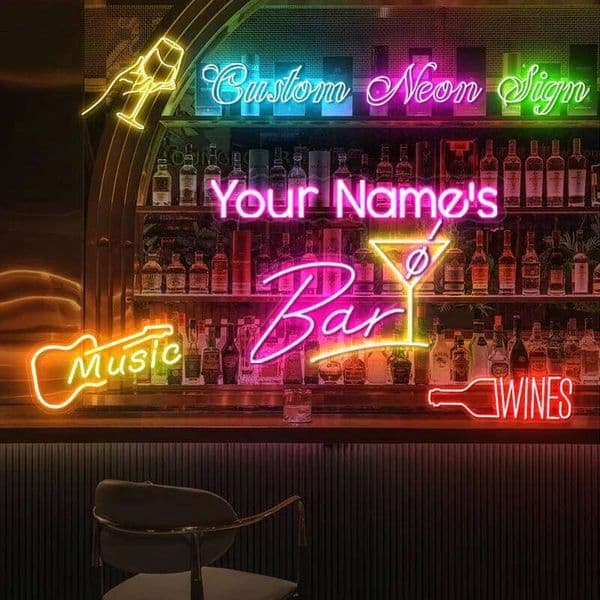 LED Custom Bar LED Letter Light Name Wedding Sign Bedroom Home Wall Neon Business Logo Free Design X260107