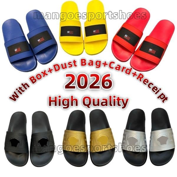 With Box Free Shipping Designer Slides Men Summer Sliders Designer Slipper Loafer Flat Heel Mule Retro Slide Polo Flip Flops Leather Sand Classic Polo Beach Slippers