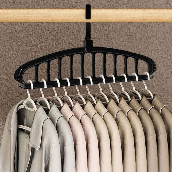 Folding Multi-Hole Hanger Non-slip Storage Space Saving Clothes Rack Organizers For Wardrobe Jeans Trousers Scarf 26T0108