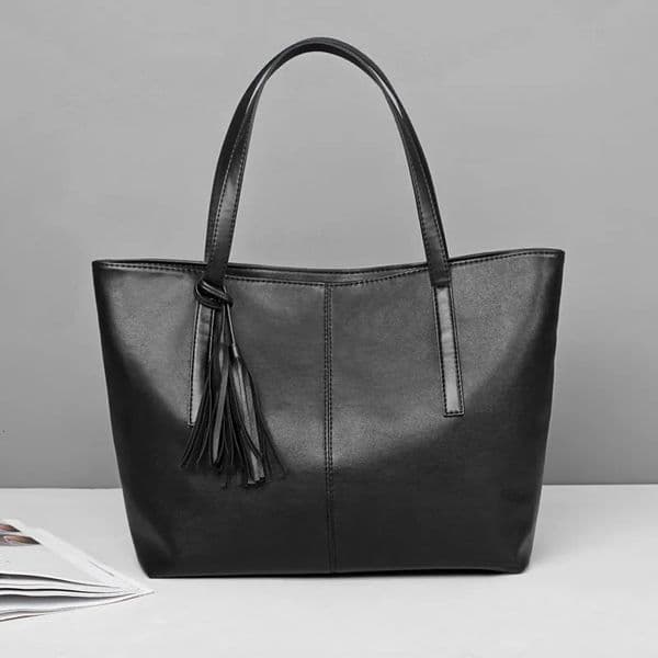 Ladies Large Capacity Handbags Women Retro Tassel Design Tote PU Leather Shoulder Bag Female Top Handle Sac A Main260106