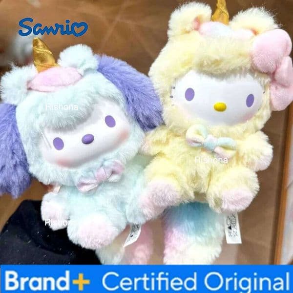 Sanrio Genuine New Dreamy Unicorn Blind Box Fluffy Vinyl Plush Adorable Trendy Desktop Collectible Festive Surprise Gift Toy H260109