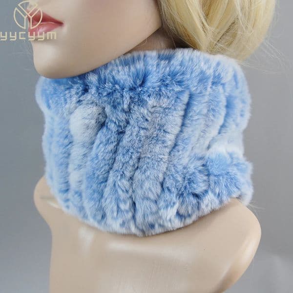 Women Hairband Headband Knitted Real Rex Rabbit Fur Scarves Headbands For Girls Neck Warmer Scarf Natural Fur Ring 260107