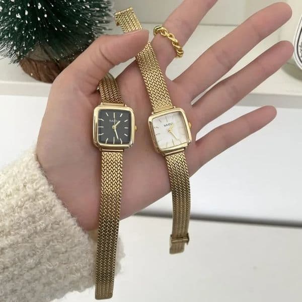 Simple Quartz Watch for Women Retro Gift Ladies Watches Small Dial Adjustable Stainless Steel Strap Wristwatches 260108
