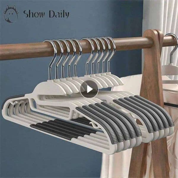 Clothes Rack Non-slip Non-marking Dry And Wet Dual-use Drying Hangers Hook Space Saving Durable Multifunction Household Hanger 26T0109