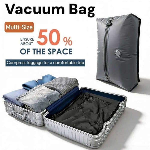 Travel TPU Space Saving Compression for Suitcase Backpack Reusable Splash Proof Vacuum Bag 26N0109