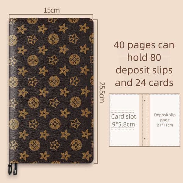 pouches Zipper organizers & for domestic use, cash storage bags for bills and bank passbooks, living room document organizer with secure closure use, passbooks,