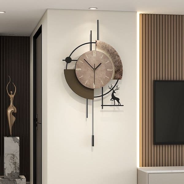 Luxury Wall Clock Living Room Modern Creative Silent Clock No-drill Decorative Clock