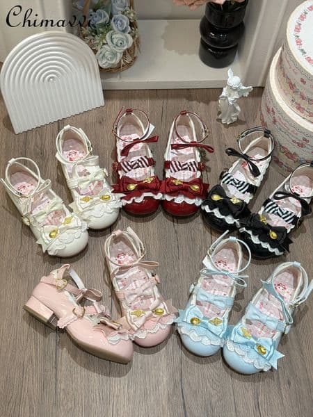Ddmytues Original Princess Lolita Autumn New Sweet Cute Round Head Lo Shoes Japanese Mary Jane Low Heel Pumps