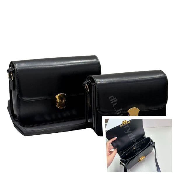 2026 new Fashion Women's Leather Trim Canvas Tote Bag with Gold Chain Flap Closure Designer Inspired Handbag bags