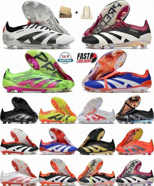 PREDATOO ELITE soccer shoes top designer sneakers men FG non-slip leather comfort football boot lace train club mens designer trainer running shoes Be I6sy#