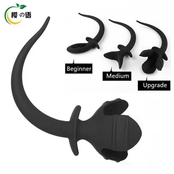 Silicone Dog Tail Anal Plug Spot Prostate Massager Butt Open Plug Anal Dilator Couples Roleplay Cosplay Kit Erotic Accessories