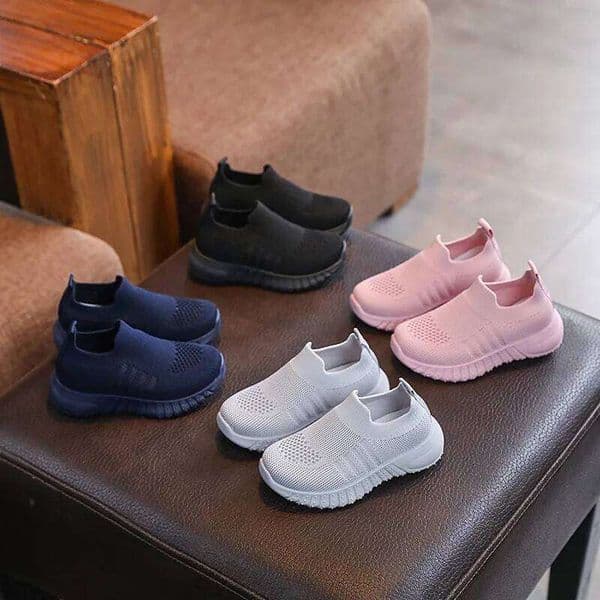 Children Running Sneakers Boys Casual Mesh Breathable Anti-Slip Walking Patchwork Tenis Toddler Soft Soled Girls Shoes W260109