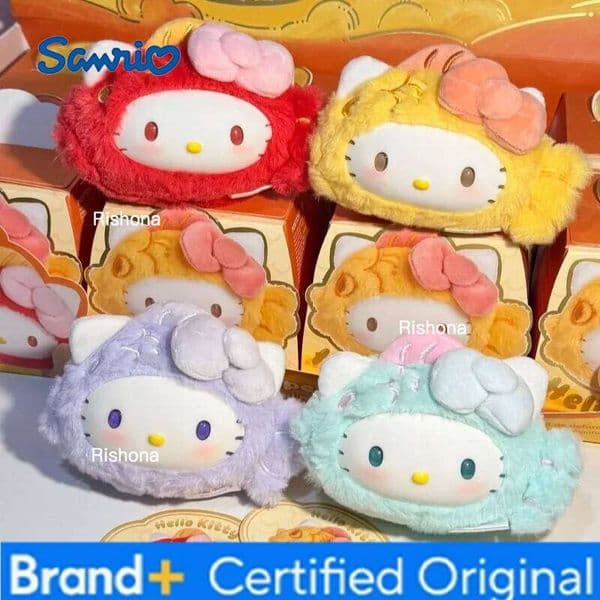 Sanrio Hello Kitty Lucky Koi Scries Blind Box Relaxing Toys Viny Face Pendant Trendy Soft Surprise Doll Christmas Gift Toy H260109