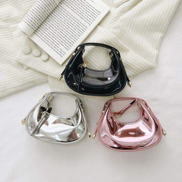 Womens Laser Glossy Patent Leather Crossbody Bag Tote Stylish Mother Daughter Matching Handbags for Women Girls and Kids 260108