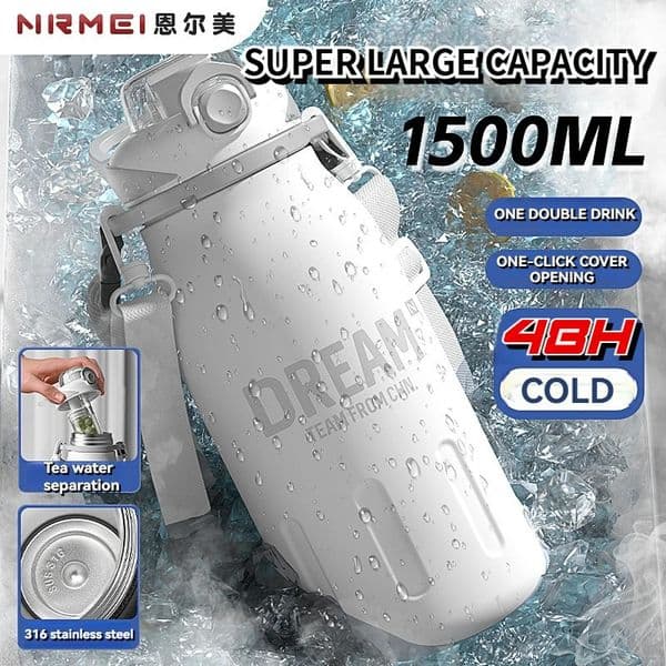 Insulated Cup 316 Stainless Steel Water Bottle Outdoor Drinking Utensil Portable Sport Vacuum Tumbler Thermal Mug with Straw 260106 M260209