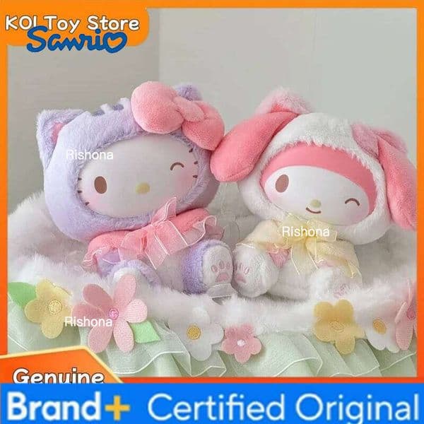 Sanrio New Original Characters Play With Kittens Series Vinyl Plush Blind Kuromi Melody Cute Pendant Doll Mystery Box BirthdaGifts H260109