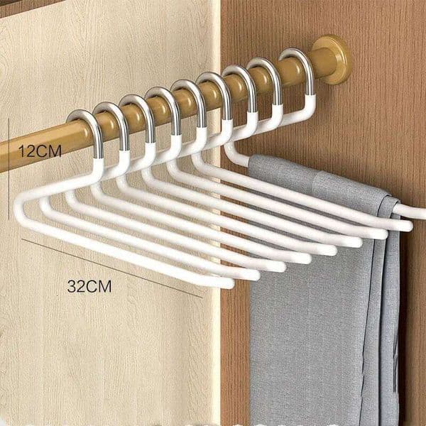 5/10PCS Stainless Steel Non-slip Rack Household Non-trace Hanging Pants Clip Special Hanger Storage Device 26T0109