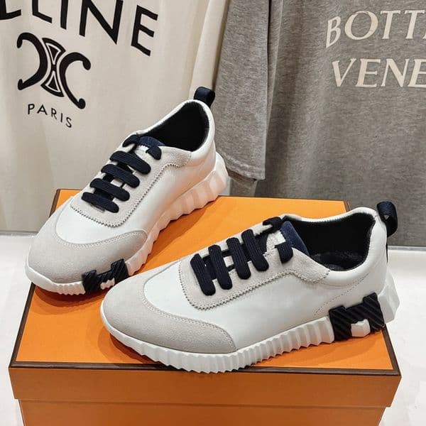 Guangzhou Top Quality Luxury Genuine Leather Couple Sports Casual Shoes Cowhide Patchwork Color Running Shoes