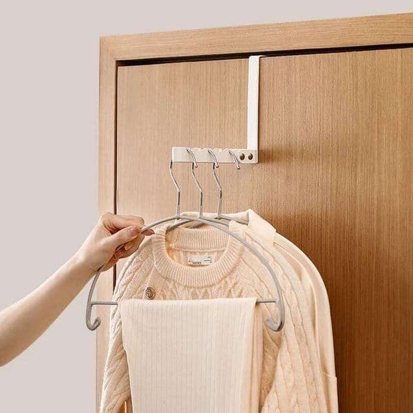 Rack Behind the Foldable Metal On The Door for Hangers Clothes Storage Hook Hanger Storager 26T0109