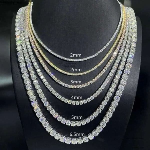 Designer necklaces for women fashion designer Pendant Necklaces Hip Hop IGI 925 Silver VVS Moissanite Diamond Necklace Jewelry tennis chain 93