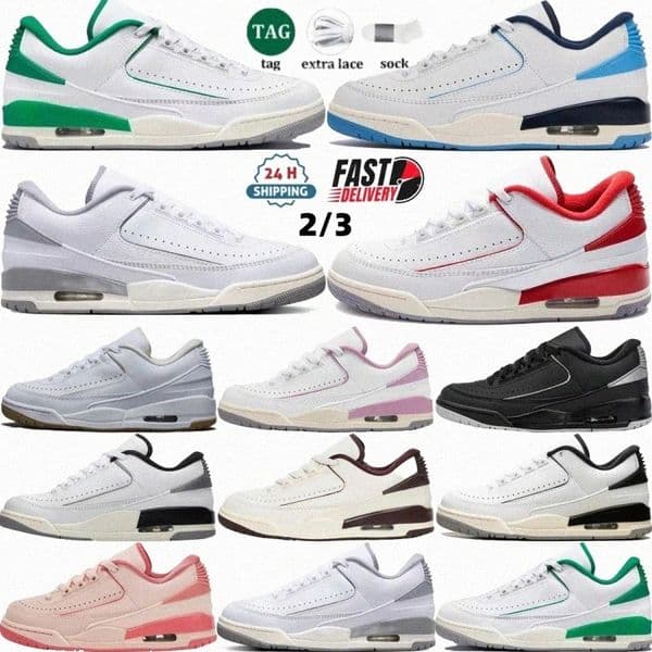 2.5 basketball shoes men women new fusion sneakers classic leather retro Pine Green White Gum Varsity Red Black Metallic Silver UNC outdoors trainers G4mY#