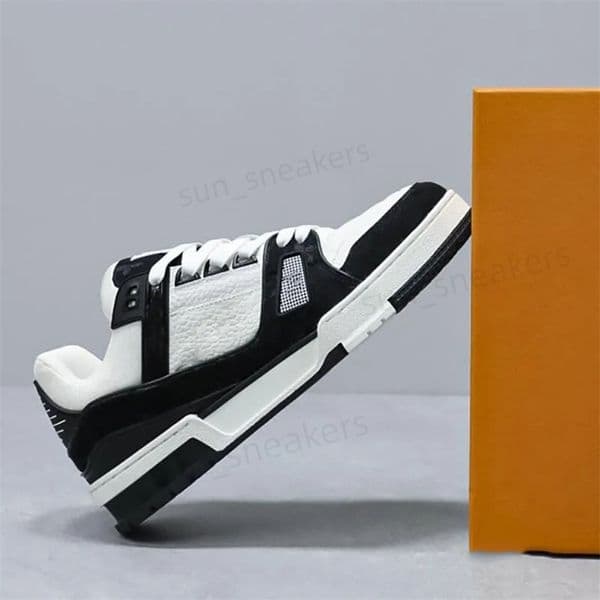 2026 fashion classic Luxury mens women casual shoes White trainer designer sneakers Embossed low-top green red black white Breathable running 36-45 L36