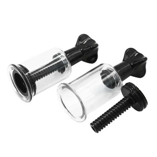 2pcs BDSM Adult Nipple Suction Cup Breast Clitoris Sucker Erotic Nipple Clamp Pump Adult Game Breast-fed Sex Toys for Women Men