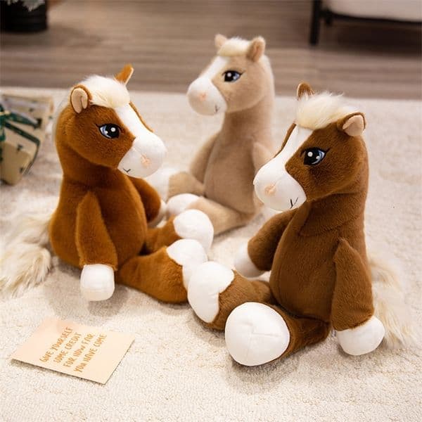 22cm Cute Big Eyes Horse Plush Dolls Soft Catton Stuffed Animal High Quality Plush Toys Classic Birthday Gift For Childrens251219wwBJ