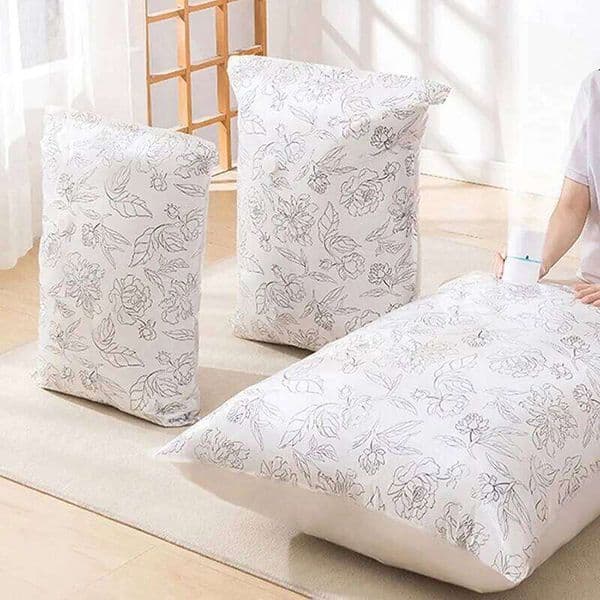 Vacuum Transparent Plastic Compression Bag Reusable Storage Container For Travel 26T0110