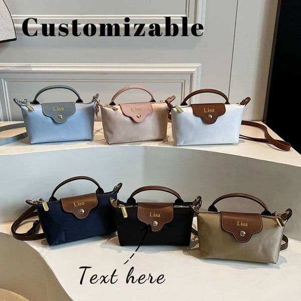 Customized name casual handbag, versatile color-blocking nylon fabric single-shoulder bag, crossbody small cloth bag Y260110