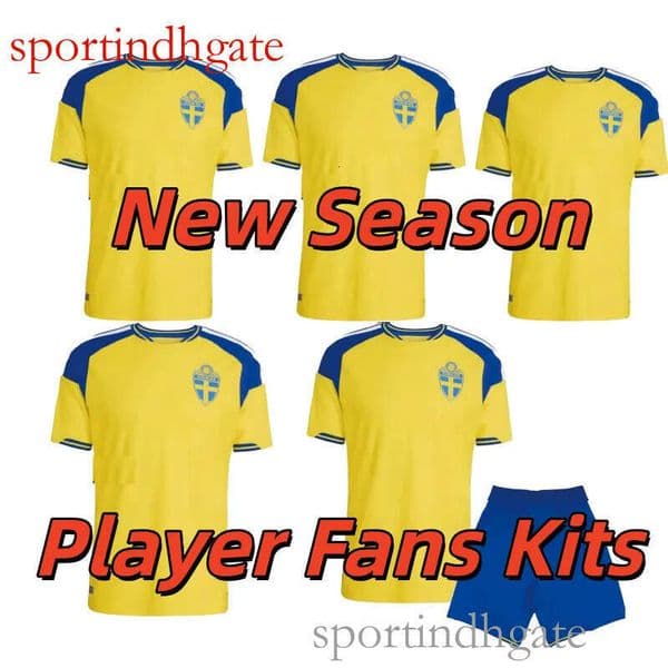 26 27 Sweden LARSSON Mens Socc Jseys National Team Retro DAHLIN BROLIN INGESSON Home Yellow Away White 2026 2027 Football Shirts Custom Play Name and top quality