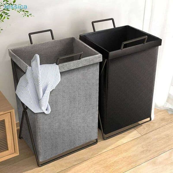 26H0109 Collapsible Fabric Hamper with Handles | Foldable Clothes Basket for Bedroom, Bathroom & Laundry Room 26H0110